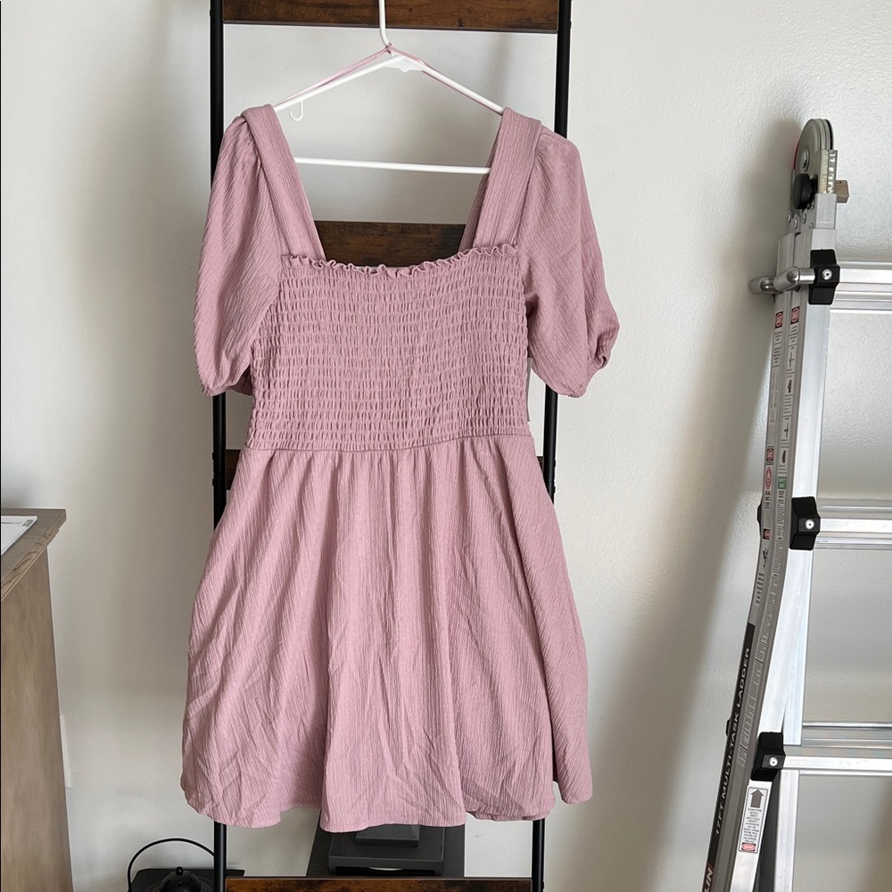 Nine West Pink Smocked women dress